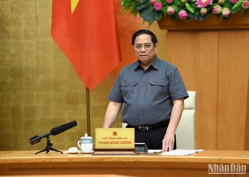 Thủ tướng Phạm Minh Chính phát biểu khai mạc họp Chính phủ chuyên đề về xây dựng pháp luật tháng 11.