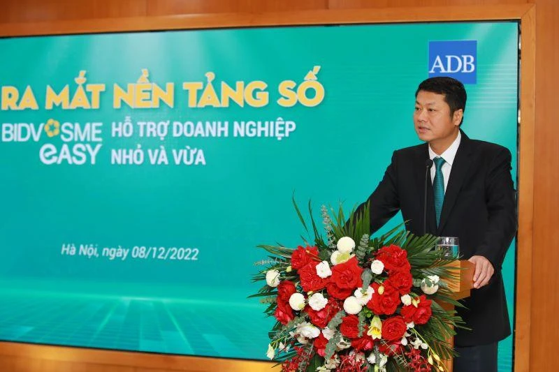 Tổng Giám đốc BIDV phát biểu tại lễ ra mắt.