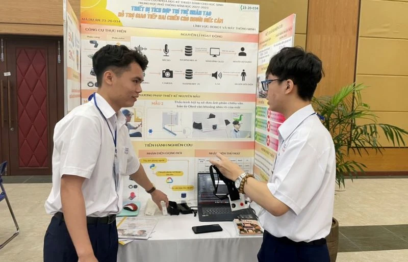 Dự án của các thí sinh tham gia cuộc thi khoa học kỹ thuật dành cho học sinh trung học năm học 2022-2023.