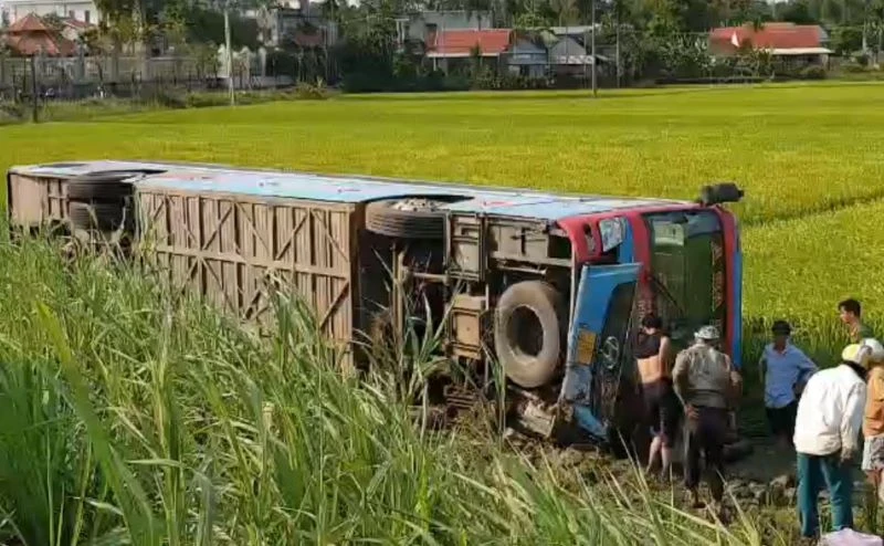 Hiện trường vụ tai nạn.