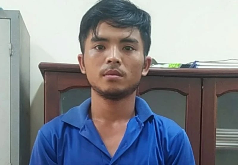 Đối tượng Lê Minh Long bị Công an huyện Ia Pa bắt giữ. (Ảnh: Công an huyện Ia Pa cung cấp) 