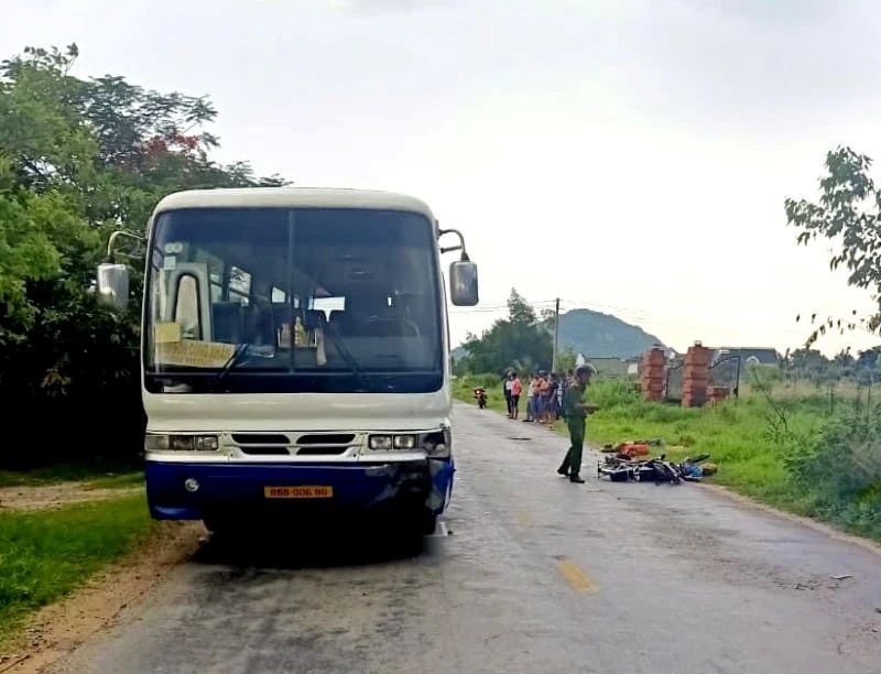 Hiện trường vụ tai nạn.