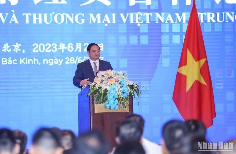 Thủ tướng Phạm Minh Chính phát biểu ý kiến tại Diễn đàn.