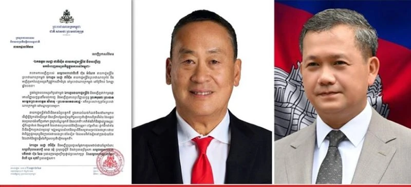 Thông cáo về chuyến thăm chính thức Campuchia của Thủ tướng Thái Lan. (Ảnh: Fresh News) 