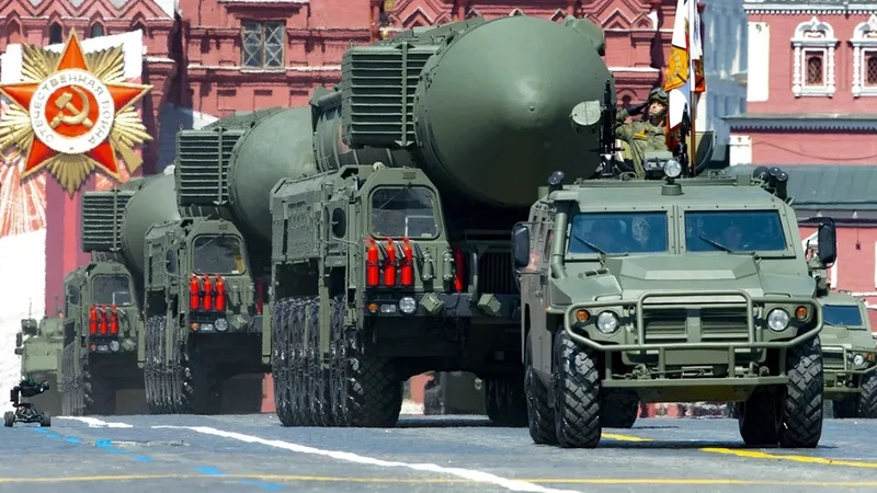 Hệ thống tên lửa đạn đạo xuyên lục địa Yars RS-24 của Nga. (Ảnh minh họa: AP)