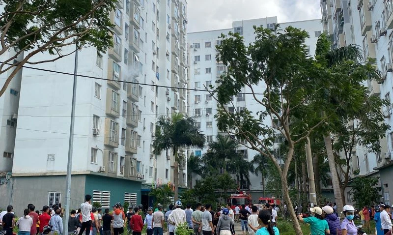 Khu chung cư nơi xảy ra vụ cháy.