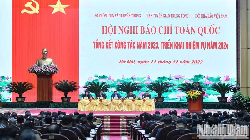 Hội nghị Báo chí toàn quốc tổng kết công tác năm 2023, triển khai nhiệm vụ năm 2024.