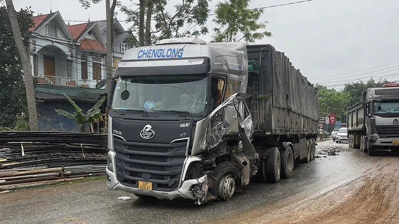 Hiện trường xảy ra vụ tai nạn.