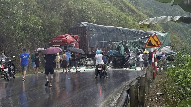 Hiện trường xảy ra vụ tai nạn.