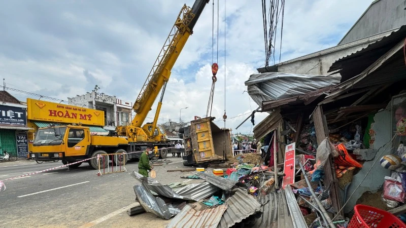 Hiện trường vụ tai nạn.