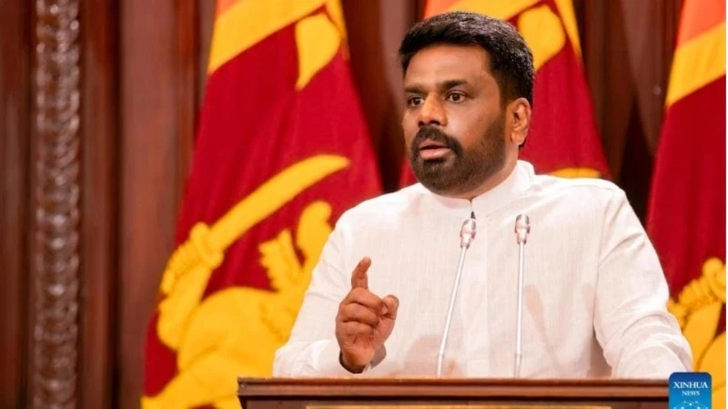 Tổng thống Sri Lanka Anura Kumara Dissanayake. (Ảnh: Xinhua)