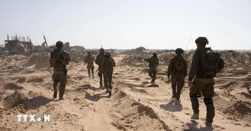 Binh sỹ Israel tiến hành chiến dịch quân sự tại Dải Gaza ngày 21/5/2025. (Ảnh: THX/TTXVN)
