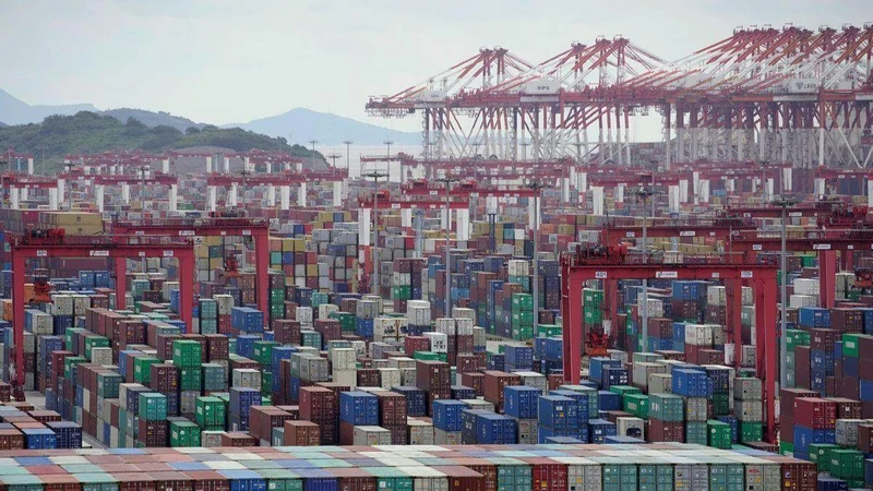 Cảng nước sâu Dương Sơn ở Thượng Hải, Trung Quốc năm 2020. (Ảnh: Reuters)