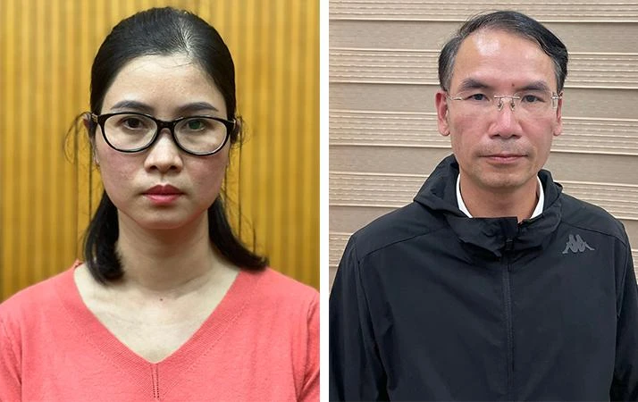 Bà Lê Thị Ngọc Anh và ông Tào Đức Hiệp.