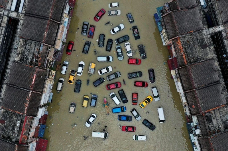 Malaysia sau một trận ngập úng vào năm 2021. (Ảnh: Reuters)