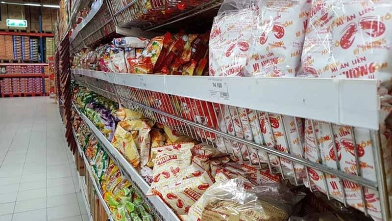 Các mặt hàng mì ăn liền Việt Nam.