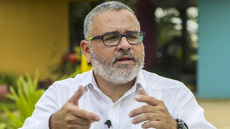 Cựu Tổng thống El Salvador Mauricio Funes trả lời phỏng vấn báo chí tại Managua, Nicaragua, ngày 8/9/2016. (Ảnh: AFP/TTXVN)