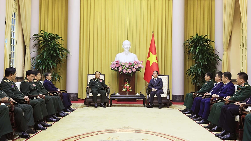Quang cảnh buổi tiếp. (Ảnh: TTXVN) 