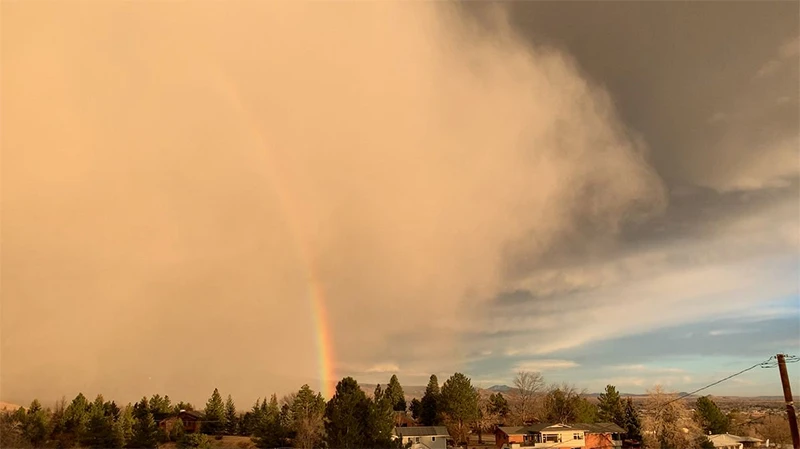 Bão cát xuất hiện tại bang Colorado, Mỹ, tháng 12/2021. (Ảnh: Reuters)