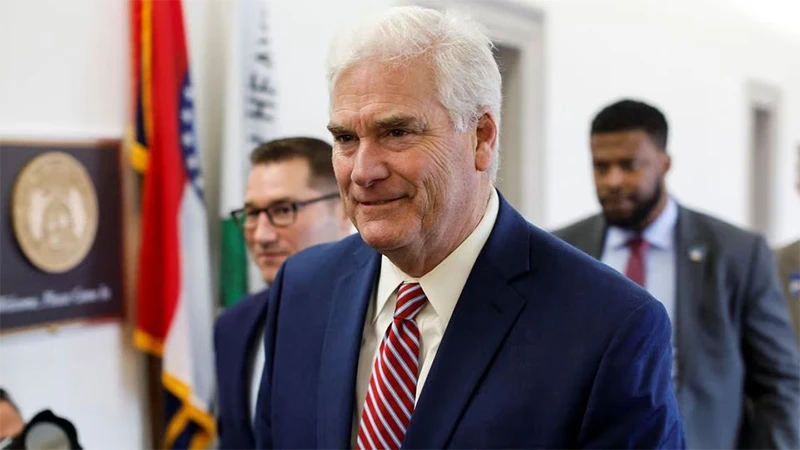 Phó lãnh đạo khối đa số tại Hạ viện Tom Emmer, đại diện của bang Minnesota, người vừa thông báo rút lui ngay sau khi được đề cử vào vị trí Chủ tịch Hạ viện Mỹ. (Ảnh: Reuters)