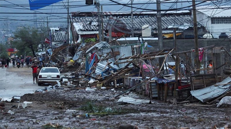 Đường vào khu nghỉ dưỡng nổi tiếng thế giới Acapulco, bang Guerrero, Mexico, ngày 25/10/2023. (Ảnh: Reuters)