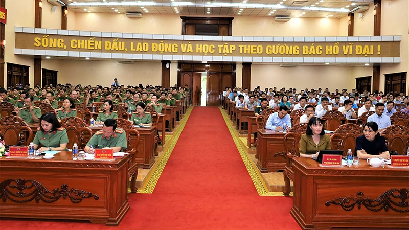 Quang cảnh Hội nghị Tập huấn công tác nhân quyền 2023 của tỉnh Hậu Giang. (Ảnh: Ban Tổ chức cung cấp)