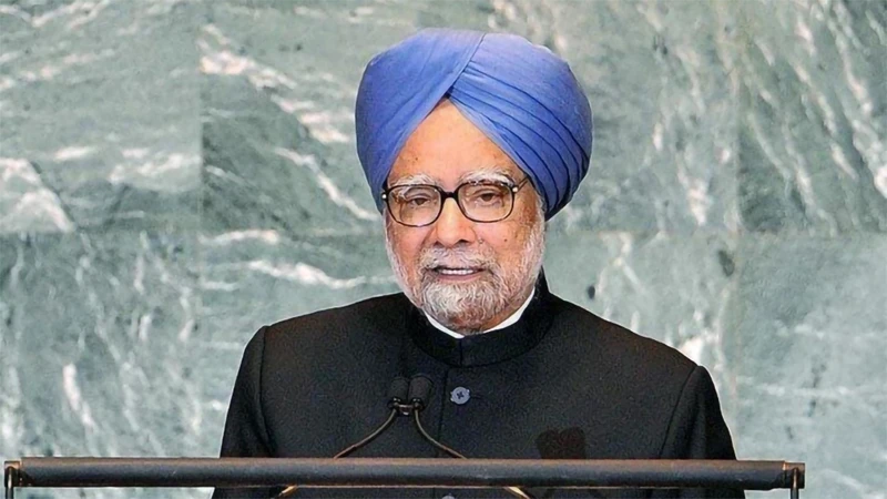 Ông Manmohan Singh, lúc đương nhiệm Thủ tướng Ấn Độ, phát biểu tại phiên họp của Đại hội đồng Liên hợp quốc ở New York (Mỹ). (Ảnh: ANI/TTXVN)