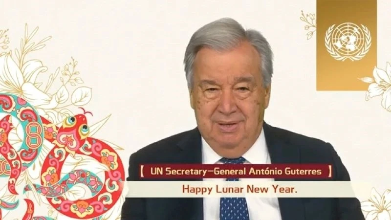 Tổng Thư ký Liên hợp quốc António Guterres gửi thông điệp chúc mừng nhân dịp Tết Nguyên đán Ất Tỵ 2025.