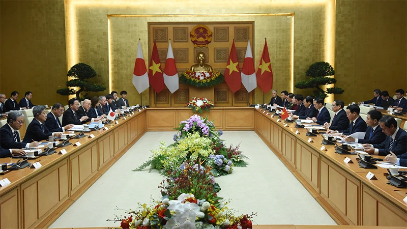 Quang cảnh hội đàm. (Ảnh: Trần Hải)
