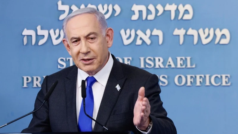 Thủ tướng Israel Benjamin Netanyahu phát biểu trong cuộc họp báo ở Jerusalem, ngày 7/2/2024. (Ảnh: THX/TTXVN)