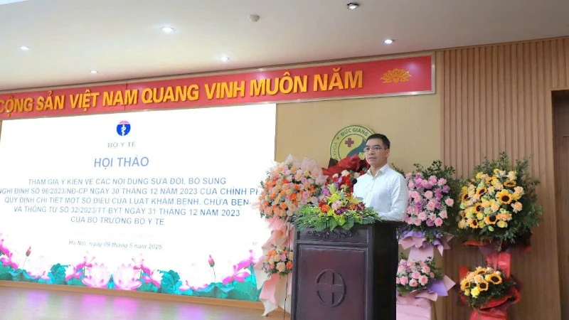 Tiến sĩ Hà Anh Đức, Cục trưởng Quản lý Khám, chữa bệnh phát biểu tại hội thảo