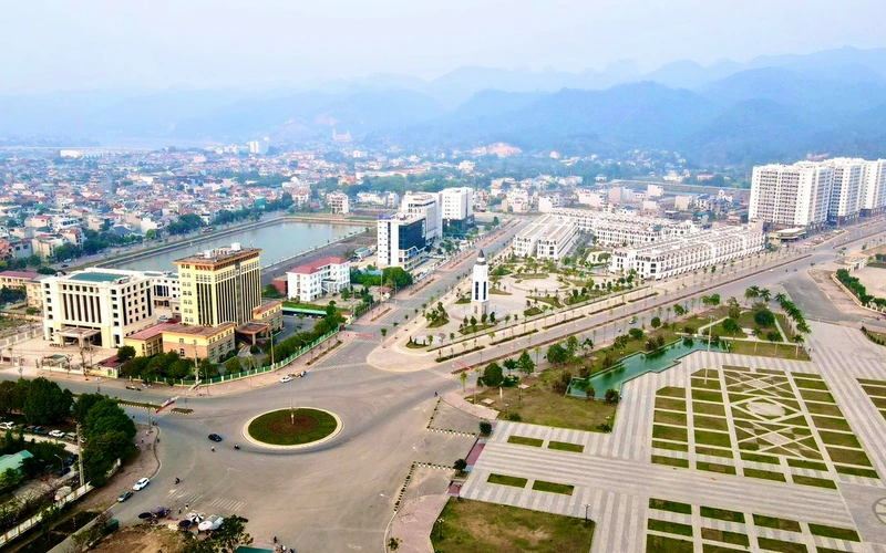 Một góc thành phố Hòa Bình, tỉnh Hòa Bình.