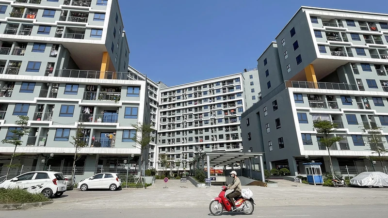 Dự án nhà ở xã hội dành cho công nhân tại xã Kim Chung, huyện Ðông Anh, Hà Nội. (Ảnh THÀNH NGUYỄN)