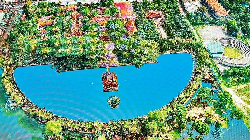 Phối cảnh Khu di tích quốc gia đặc biệt Khu lăng mộ và đền thờ các vị Vua triều Lý ( thành phố Từ Sơn, Bắc Ninh).