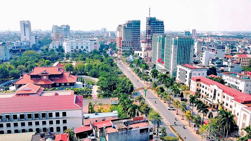 Một góc thành phố Thái Bình. (Ảnh HỒNG LIÊN)