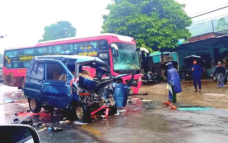 Hiện trường vụ tai nạn.