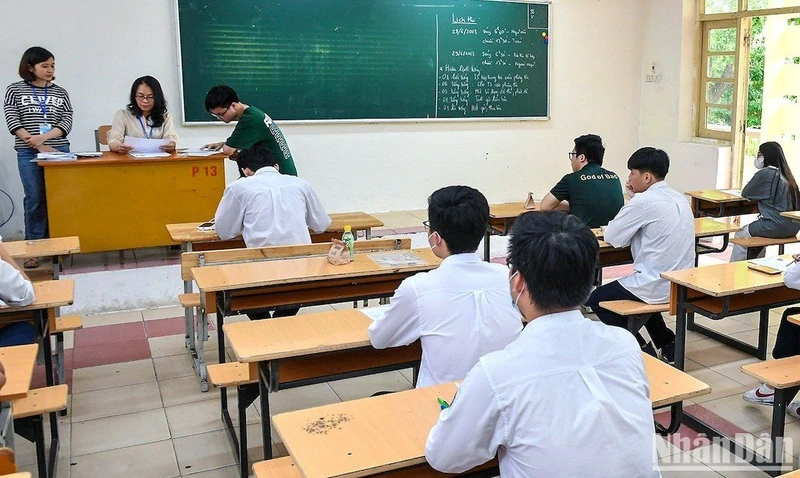 Tại kỳ thi tốt nghiệp THPT 2023. Ảnh: THÀNH ĐẠT