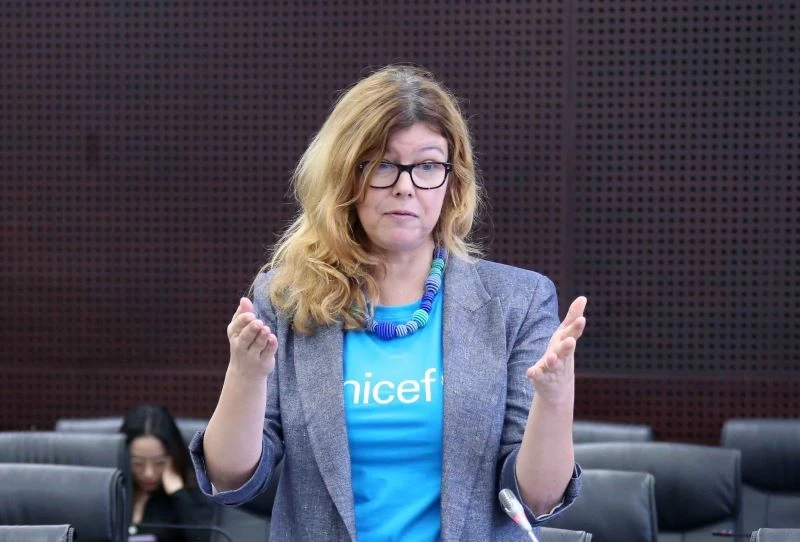 Bà Silvia Danailov, Trưởng Đại diện Quỹ Nhi đồng Liên Hợp Quốc (UNICEF) tại Việt Nam. (Ảnh: Trần Lê Lâm/TTXVN)