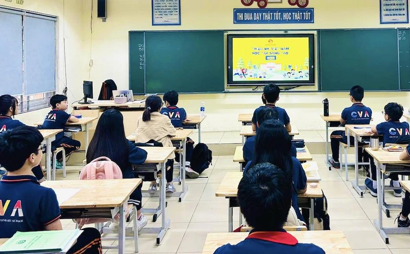 (Ảnh: Trường THCS Chu Văn An, quận Long Biên, Hà Nội)