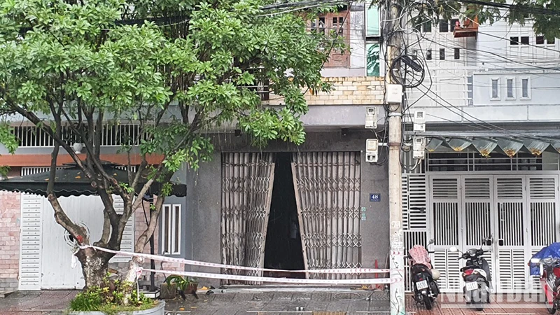 Ngôi nhà xảy ra vụ cháy.