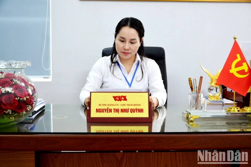 Bà Nguyễn Thị Như Quỳnh, Bí thư Đảng ủy phường Xuân Tăng, thành phố Lào Cai, tỉnh Lào Cai. (Ảnh: QUỐC HỒNG)
