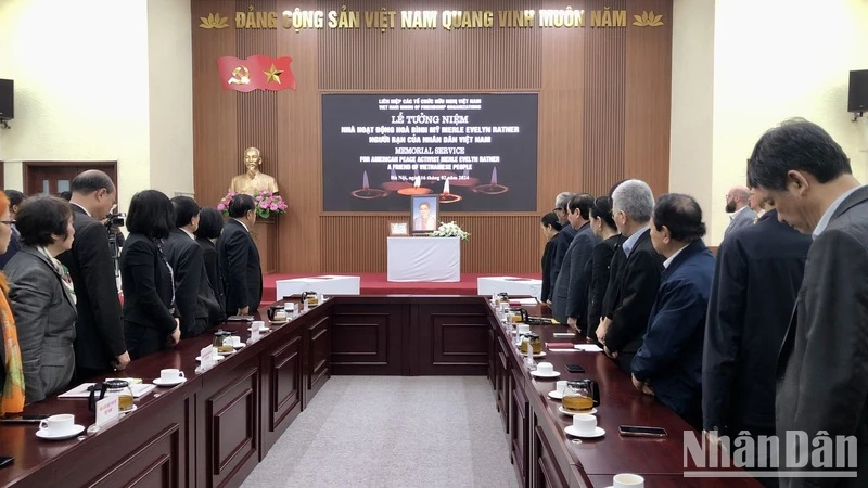 Lễ tưởng niệm nhà hoạt động hòa bình Merle Ratner.