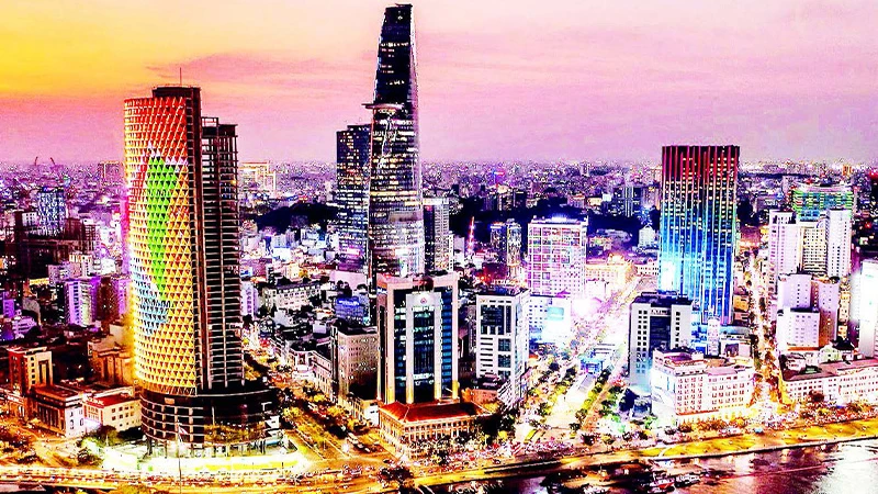 Khu vực trung tâm Thành phố Hồ Chí Minh được đề xuất trong quy hoạch xây dựng Trung tâm tài chính quốc tế. (Ảnh THÀNH ĐẠT)
