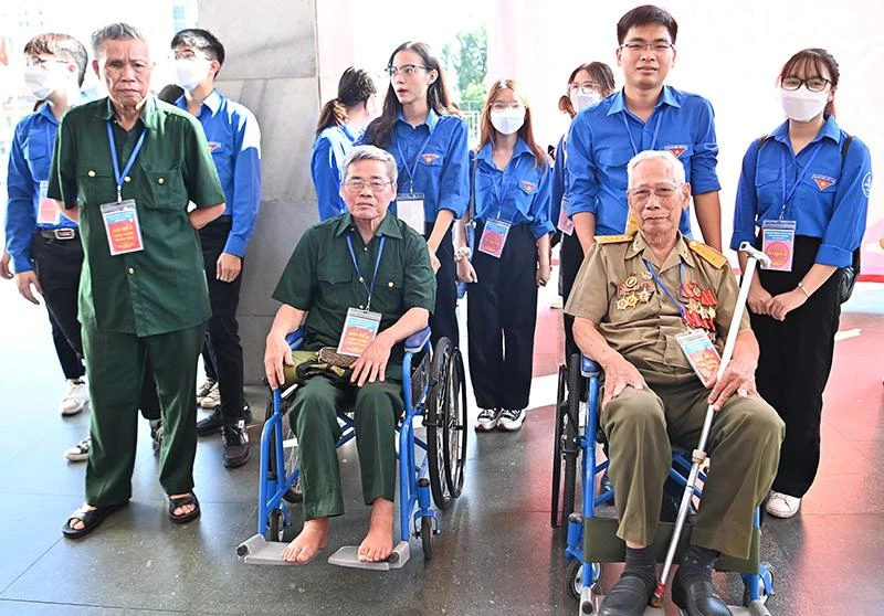 Đại biểu thương binh dự Lễ kỷ niệm 75 năm Ngày Thương binh-Liệt sĩ và tuyên dương người có công với cách mạng. (Ảnh minh họa: Đăng Khoa).