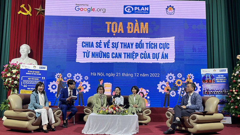 Tọa đàm tại lễ tổng kết dự án. (Ảnh: Plan International Việt Nam)