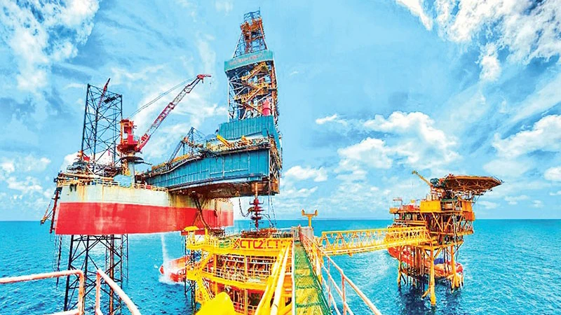 Giàn CTC-2 mỏ Cá Tầm được đưa vào khai thác năm 2022. (Ảnh: nhandan.vn)