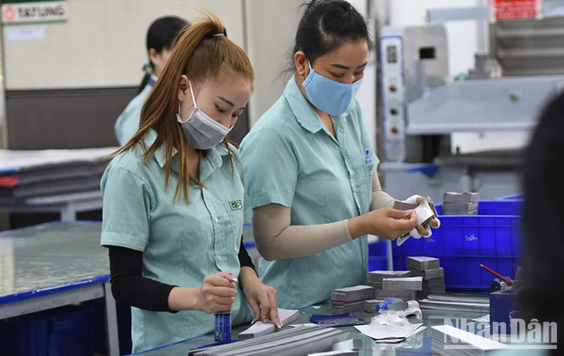 Lao động tại Công ty TNHH Cự Thành, Đồng Nai. (Ảnh: Thiên Vương).