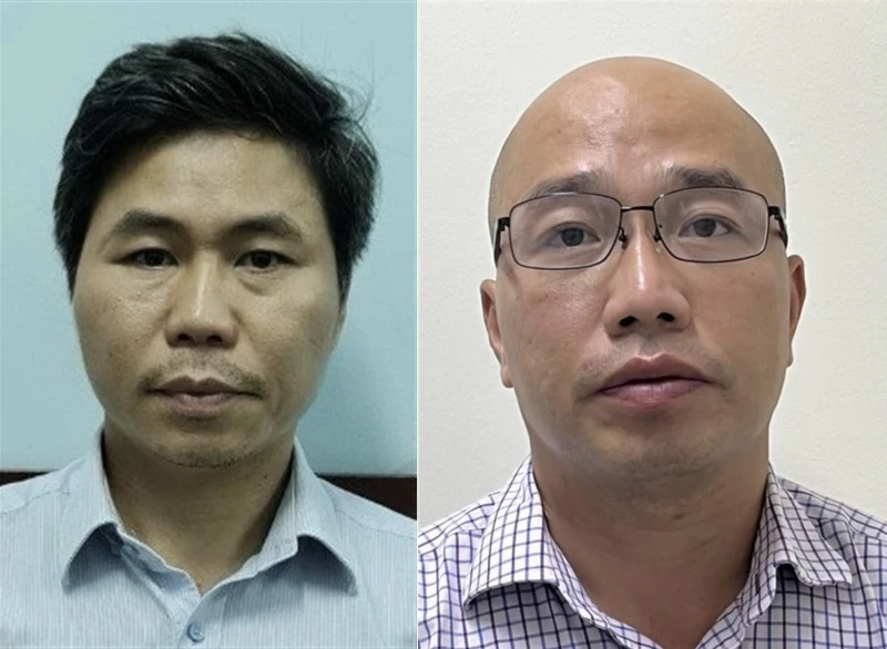 Từ trái qua, các bị can: Hùng, Dũng. (Ảnh: Bộ Công an).
