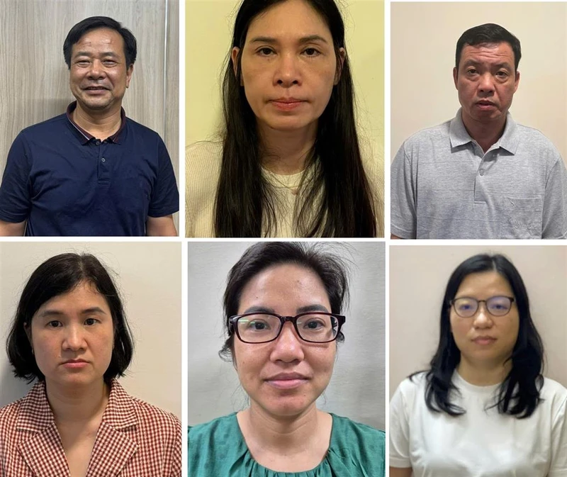 Các đối tượng bị khởi tố.