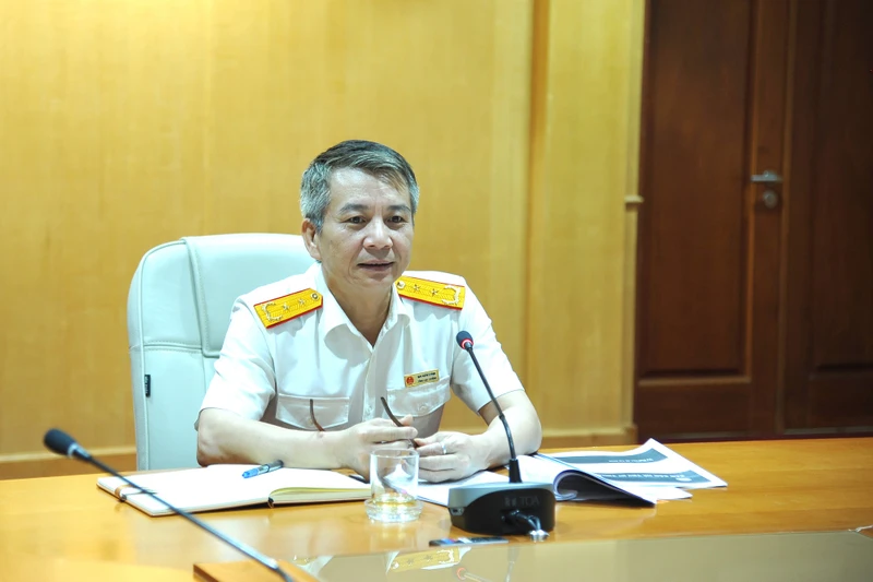 Tổng cục trưởng Tổng cục Thuế Mai Xuân Thành phát biểu chỉ đạo tại hội nghị